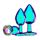 Set 3 Plug-uri Anale Metalice Iridescente Venice Collection Ouch