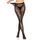 Dres Seamless Floral Lace Pantyhose, Leg Avenue, Negru, S-L