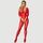 Bodystocking rosu, deschis intim, maneci 3/4, Paris Hollywood, S-L
