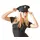 Sapca de politist americana, sapca de ofiter de politie, neagra