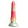 Dildo striat cu ventuza NS Novelties Colours Stacked rosu, vedere din fata