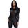Catsuit transparent cu strasuri Leg Avenue negru, vedere din fata