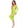Body dres print sarpe Leg Avenue verde neon, vedere laterala cu efect de sireturi
