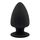 Plug anal Silexd Model 1 Large negru, forma conica cu baza stabila