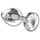 LOLA, Plug anal mare din argint Diamond Clear Sparkle Large cu cristal transparent - 8 cm