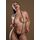 Body minimalist din plasa cu barete ultra sexy Daring Intimates negru, vedere din fata