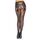 Dres crotchless cu fundita tesuta si cusatura Leg Avenue negru, vedere din spate cu model fundita