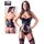 Corset Latex Look Donna Black Level - Negru - vedere frontala