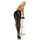 Pantaloni Latex cu Siret Saresia - Negru - culoare si material