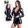 Jacketa Piele Ecologica Nicole Black Level - Negru - culoare si material