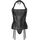 Corset Piele Ecologica Avanza - Negru - vedere frontala