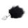 Butt Plug Anal Toyz4Lovers "Pony Tail" 6 cm - Negru - vedere frontala