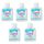 Set 5 Geluri 50 ml, Antibacteriene Hygienics, cu 70% Alcool, 250 ml - vedere frontala