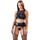 Set Bustiera, Portjartier, Chiloti Cotelli Collection - Negru