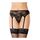 Set Portjartier si Bikini Softline - Negru - vedere frontala