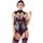 String Body Leather Look, dantela neagra, Luxury Donna Cotelli Collection