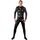 Salopeta Latex Barbati,jumpsuit cu fermoar,neagra
