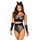 Set Sexy Silveria 6 piese Obsessive - Negru - vedere frontala