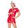 Costum Latex Asistenta Medicala Black Level - Rosu