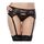 Set Portjartier si Chilot cu Dantela Erotica - Negru - vedere frontala