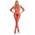 Body din Plasa Pink Lipstick - Rosu