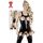 Corset Topless Latex  - Negru - vedere frontala