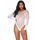 Body Dantela Leg Avenue - Alb