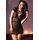 Babydoll din Dantela Florala Chilirose - Negru - vedere frontala
