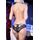 Bikini delicate Lace with Floral Pattern - Negru