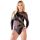 Body Sexy Desen Transparent Wet Look Cottelli Collection - Negru - vedere frontala