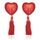 Ornamente Sfarcuri Red Heart Nipple Pasties cu Ciucuri - Rosu