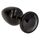 Plug anal bijuterie Secret Pleasure Toyz4Lovers metal negru cristal rosu - vedere frontala