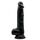 Dildo Loving Joy, cu testicule, negru, 16,5 cm