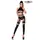 Set Pantaloni si Top Latex Look Combination 15 Saresia - Negru