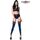 Sexy Metalic Gogo-Set "Blue Seduction" Saresia - Albastru