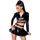 Set Jacheta si Fusta Wetlook Saresia - Negru