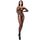 Bodystocking Plasa One Touch Rimes - Negru