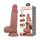 Dildo Ultrarealistic Sliding Skin Brown Baile, TPR, flexibil, [19cm x 4.4cm]
