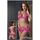 Set Fustă Mini Top si Tanga cu Volane Cottelli Collection - Roz