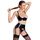 Set Lenjerie Intima Latex Look Black Level - Negru