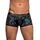 Pantaloni scurti,Male Power,Strappy Short, Blue/Black, detalii din piele