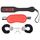 Set BDSM Sex&Mischief, accesorii cu catuse cu blanita, masca satinata rosie, imprimeu XOXO - Sweet Punishment Kit