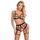 Set Lenjerie Intima Provocatie Harness Look Cottelli Lingerie - Negru - vedere frontala