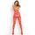 Bodystocking Strapped Up Sheer Rene Rofe - Rosu
