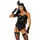 Set Costumatie body Forplay, Flapper cu paiete si franjuri - negru