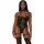 Body dantela neagra Forplay, cu armatura si portjartier - negru
