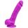 Dildo realist din silicon, Loving Joy, cu ventuză si scrot, violet, [21 cm x 4 cm]