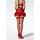Ciorapi plasa, Leg Avenue, model cu dunga, rosu, S-L