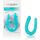 Dildo Dublu Double Dong AC/DC Dong Aqua, Silicon - Turcoaz, 31 cm