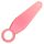 Plug anal mic Loving Joy Finger Fun, roz - vedere frontala